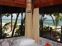 Beach front bure at Beachcomber Island Resort
