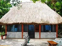 Beach front bure exterior at Beachcomber Island Resort