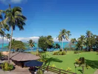 Pool bar gardens and beach at Crusoe's Retreat