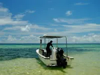 Diving boat at Matava the Astrolabe Hideaway