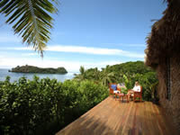 Honeymoon Bure deck views at Matava the Astrolabe Hideaway