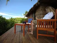 Honeymoon Bure deck at Matava the Astrolabe Hideaway