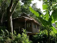 Oceanview bure entry at Matava the Astrolabe Hideaway
