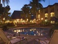 Swimming pool at night at Mercure Nadi