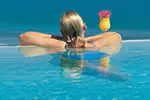 Relaxing in the pool - Taveuni Island Resort
