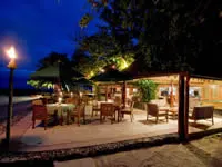 Outdoor bar area at Toberua Island Resort