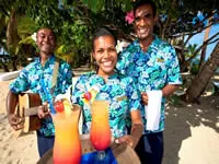 Welcome drinks at Toberua Island Resort